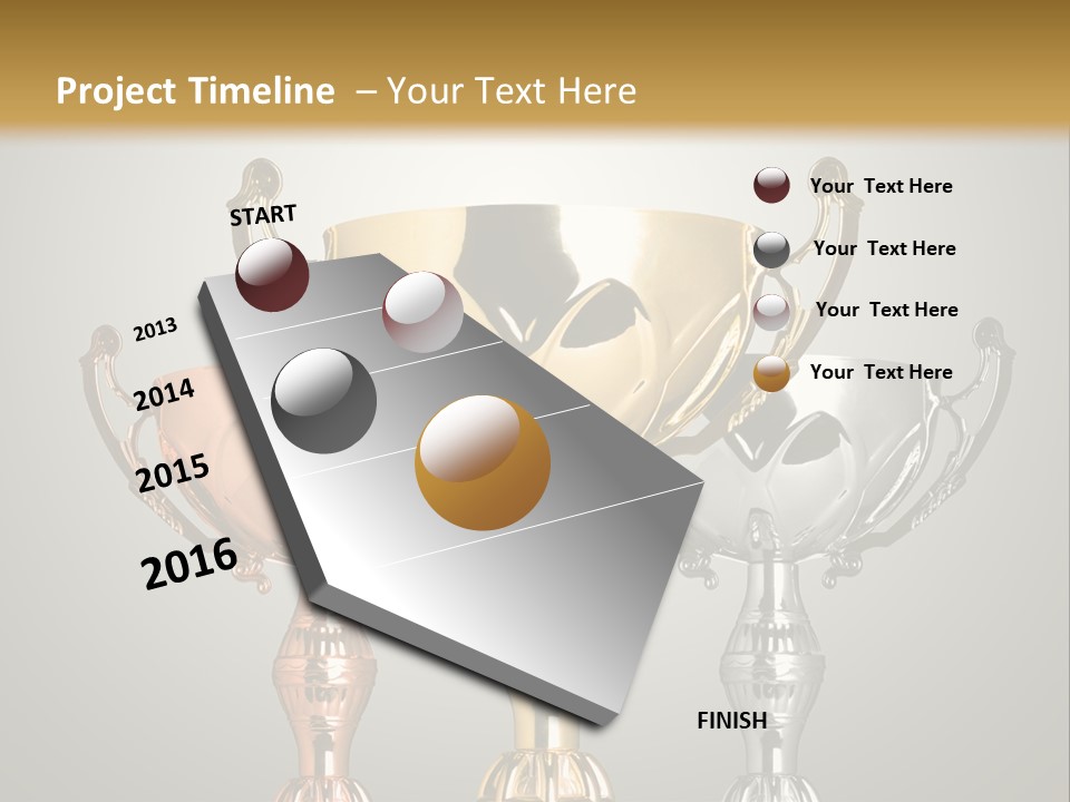 Achievement Prize Metal PowerPoint Template