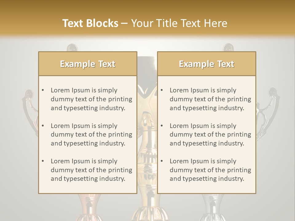 Achievement Prize Metal PowerPoint Template