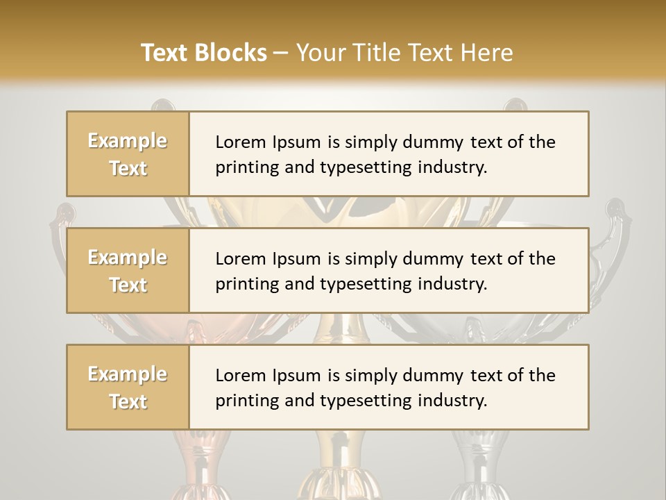 Achievement Prize Metal PowerPoint Template