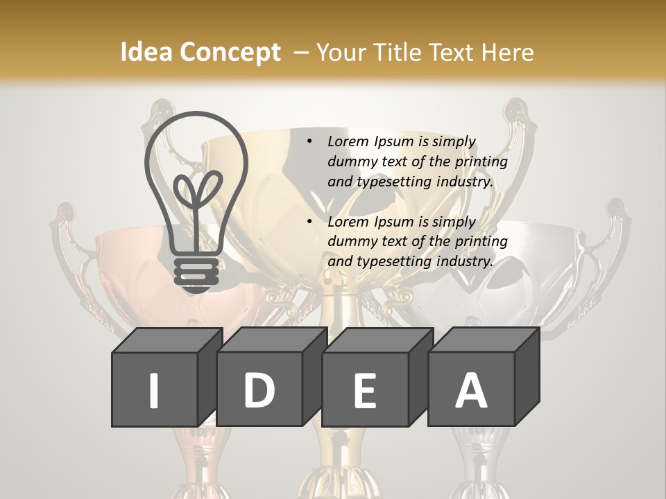 Achievement Prize Metal PowerPoint Template