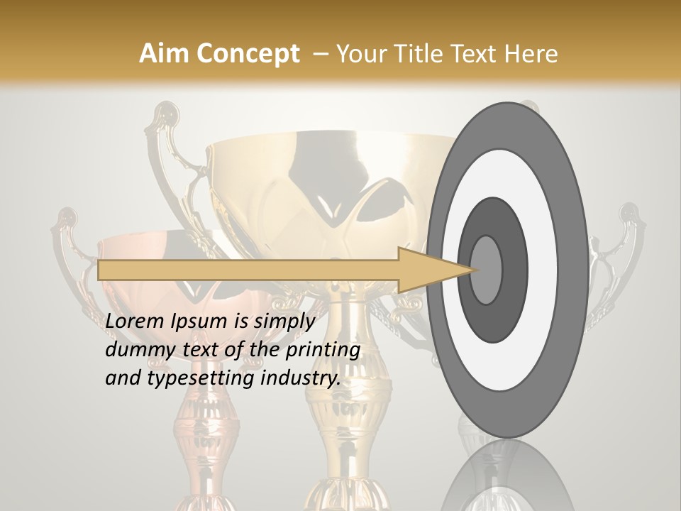 Achievement Prize Metal PowerPoint Template