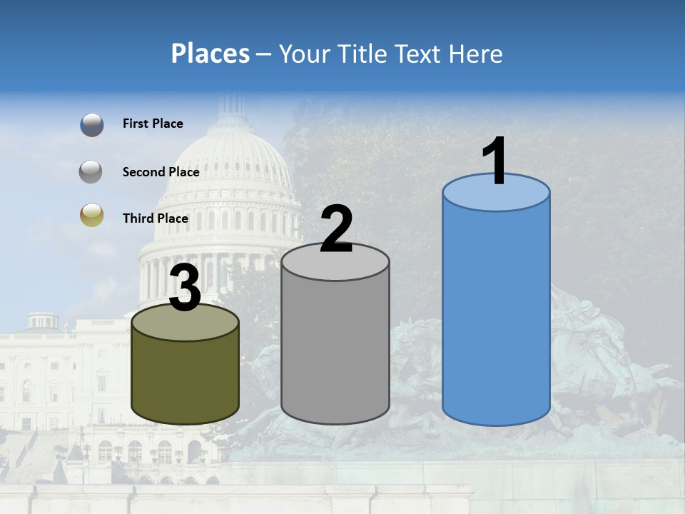 Washington Dc Building Front PowerPoint Template