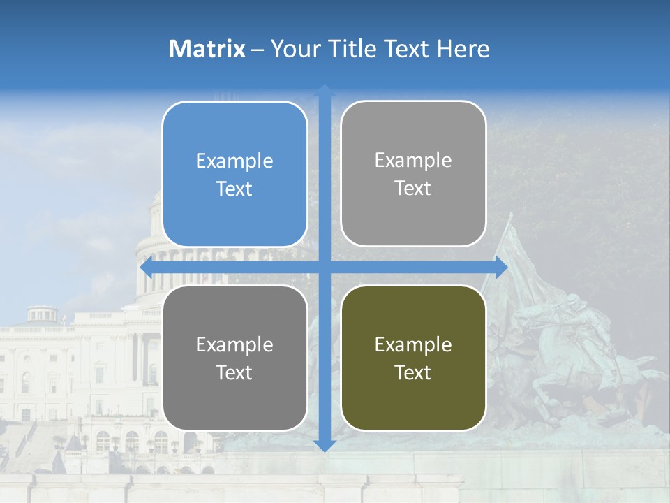 Washington Dc Building Front PowerPoint Template