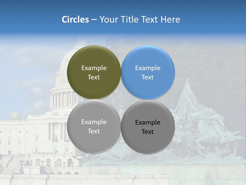 Washington Dc Building Front PowerPoint Template