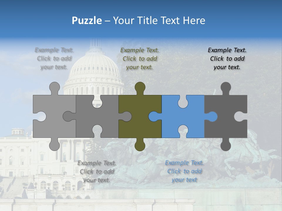 Washington Dc Building Front PowerPoint Template