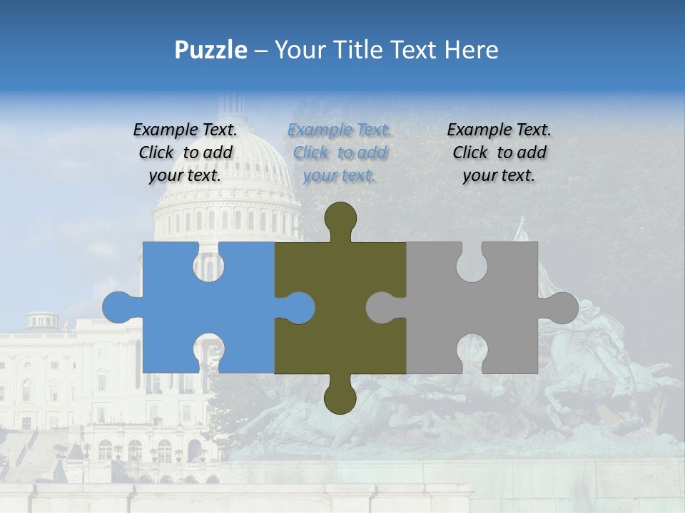 Washington Dc Building Front PowerPoint Template