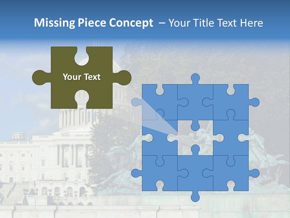 Washington Dc Building Front PowerPoint Template