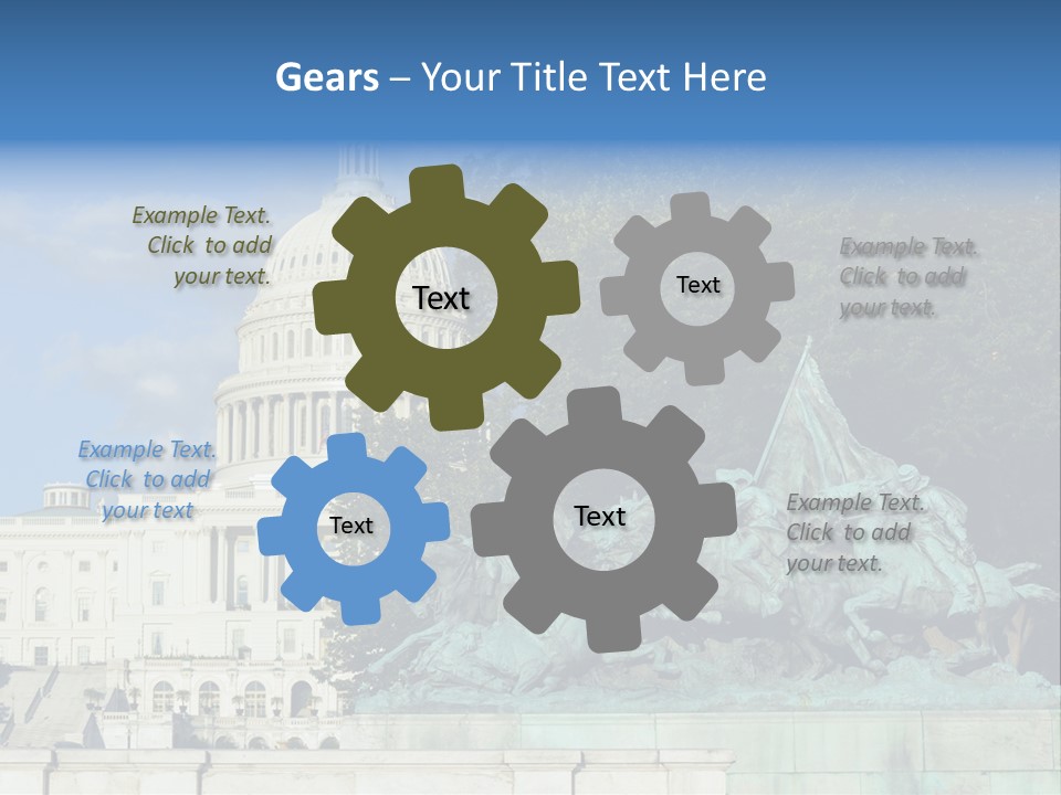 Washington Dc Building Front PowerPoint Template