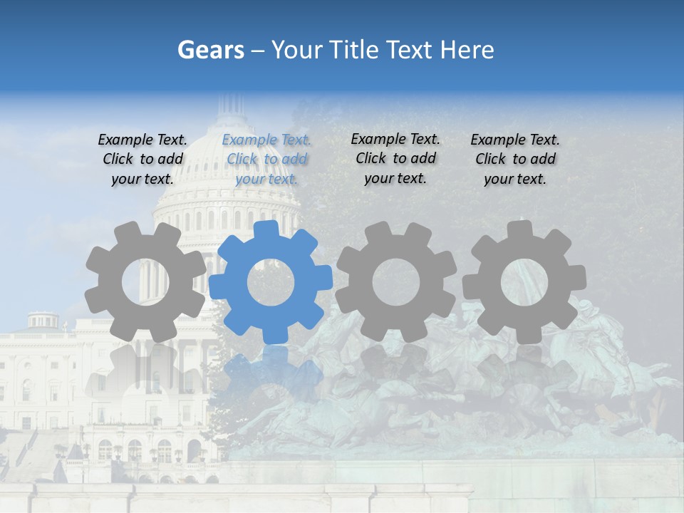 Washington Dc Building Front PowerPoint Template