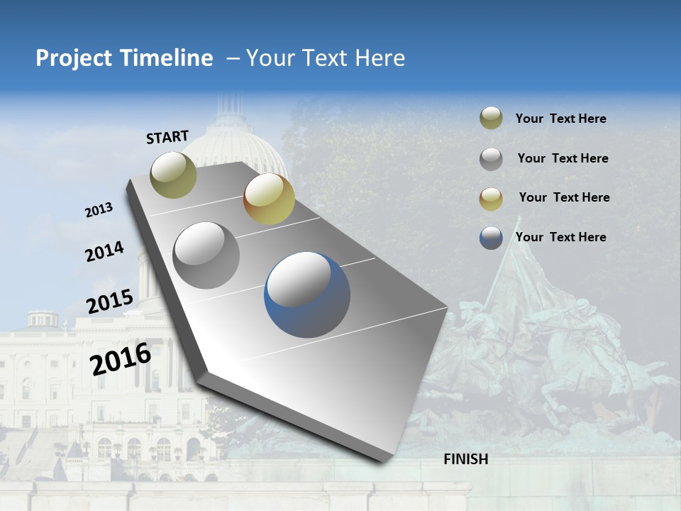 Washington Dc Building Front PowerPoint Template