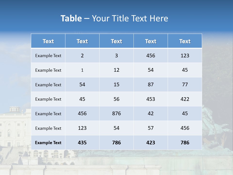 Washington Dc Building Front PowerPoint Template