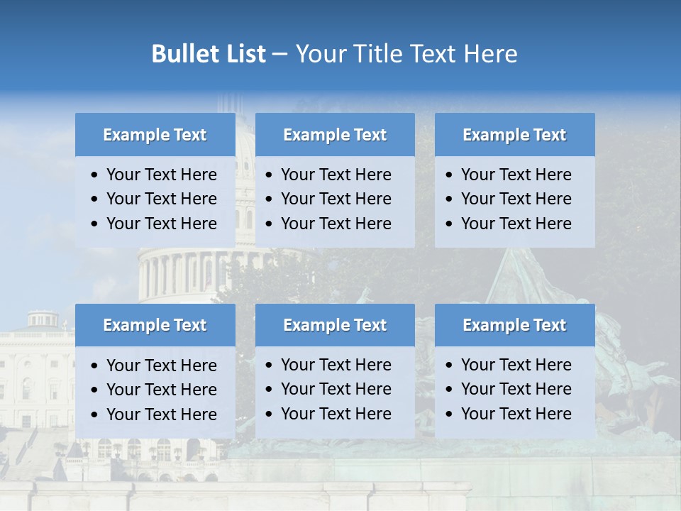 Washington Dc Building Front PowerPoint Template