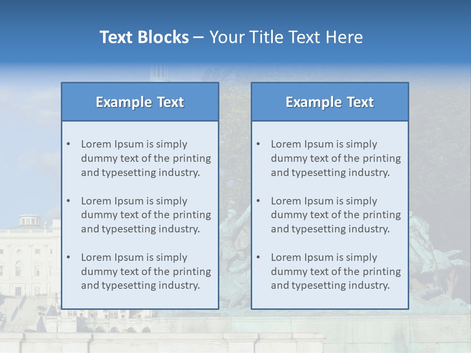 Washington Dc Building Front PowerPoint Template