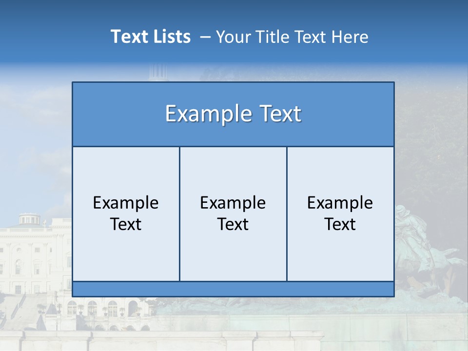 Washington Dc Building Front PowerPoint Template