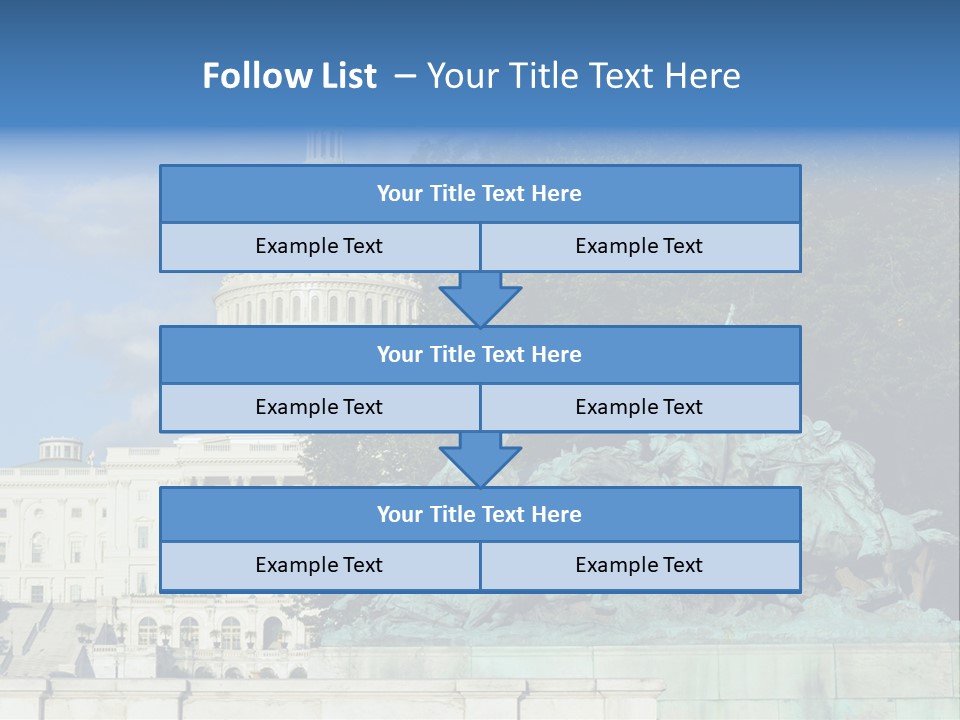 Washington Dc Building Front PowerPoint Template