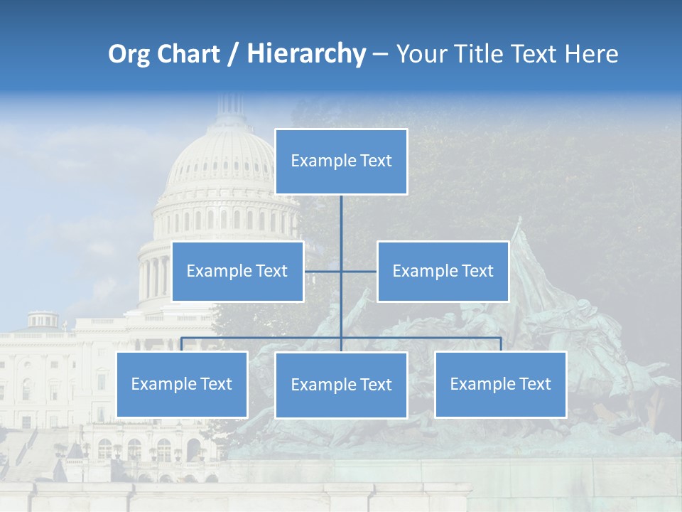 Washington Dc Building Front PowerPoint Template