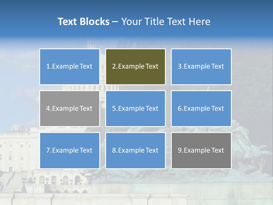 Washington Dc Building Front PowerPoint Template