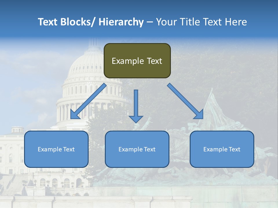 Washington Dc Building Front PowerPoint Template