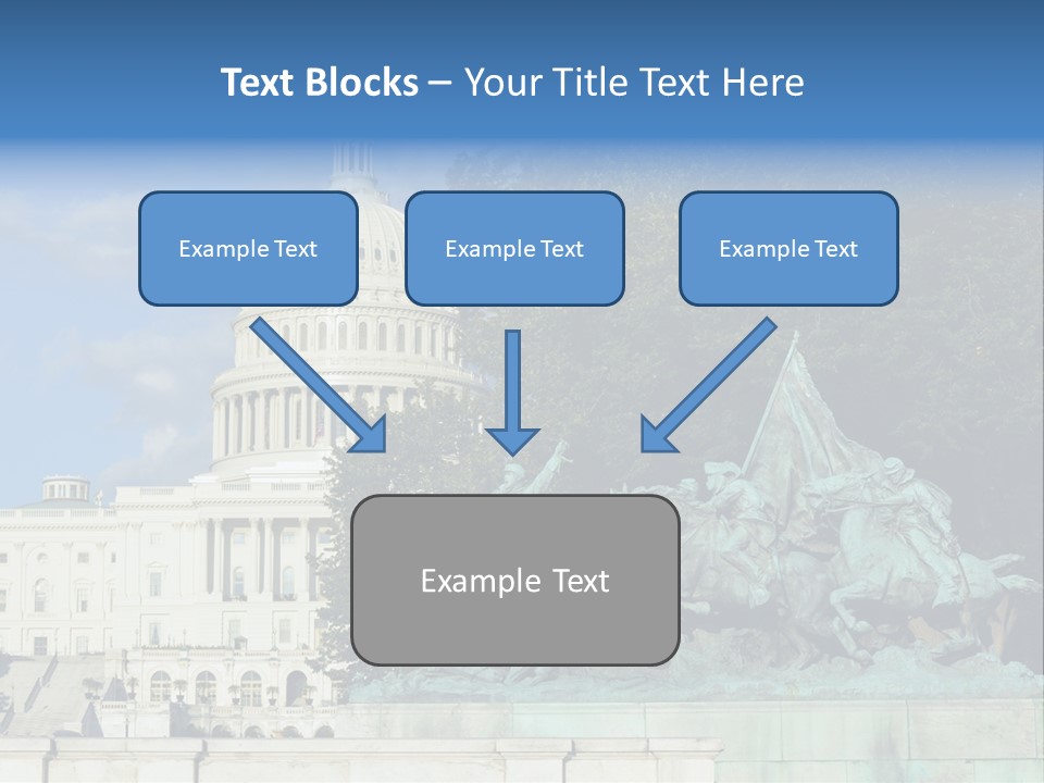 Washington Dc Building Front PowerPoint Template
