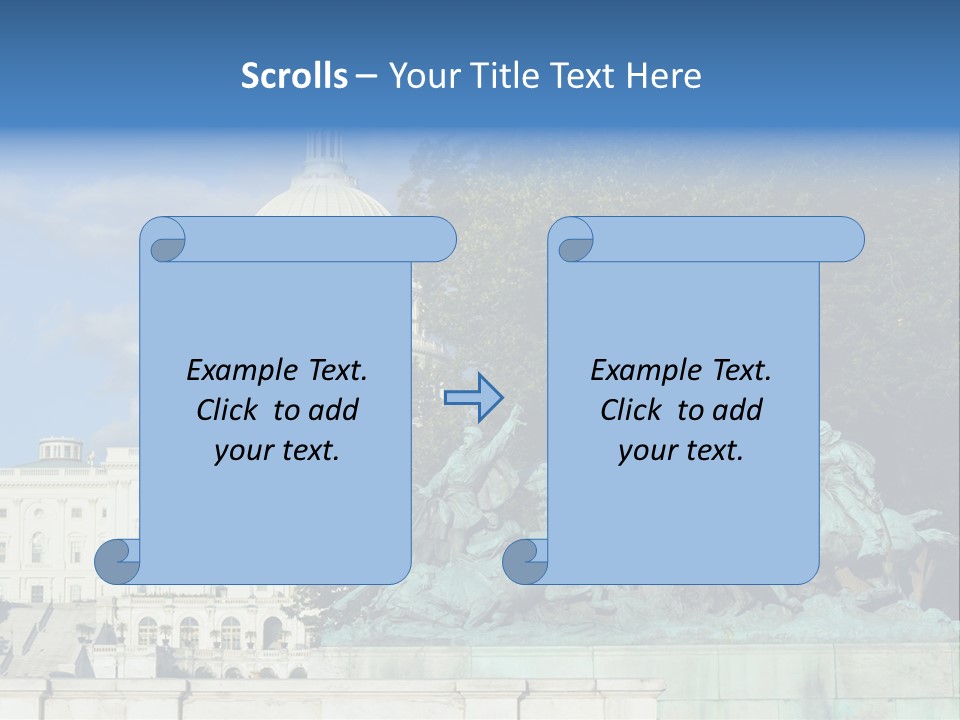 Washington Dc Building Front PowerPoint Template