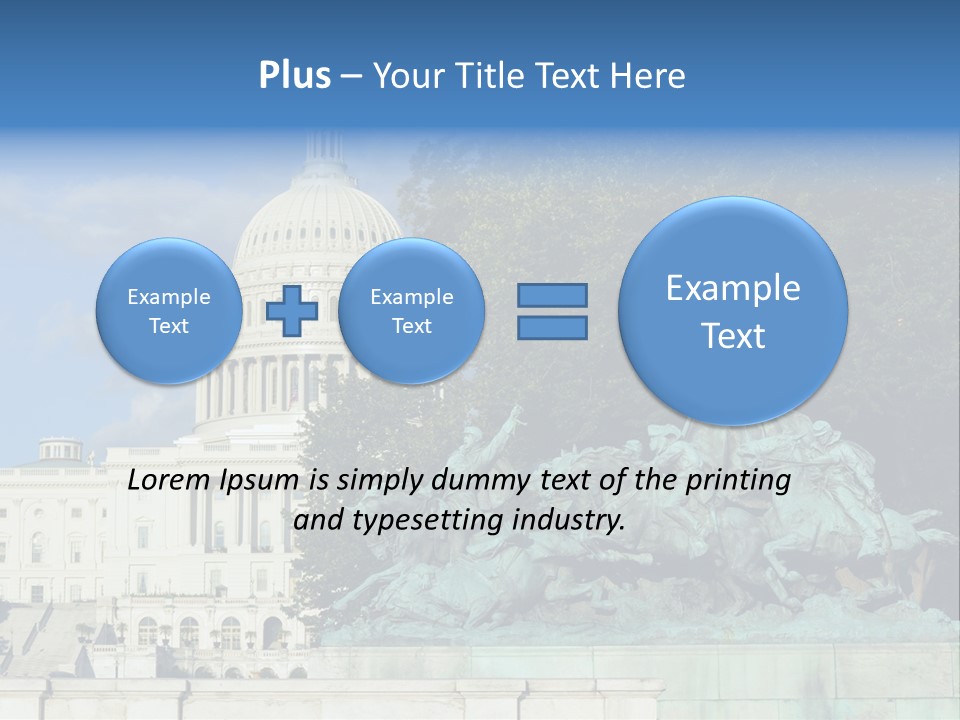 Washington Dc Building Front PowerPoint Template
