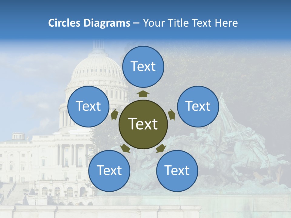 Washington Dc Building Front PowerPoint Template