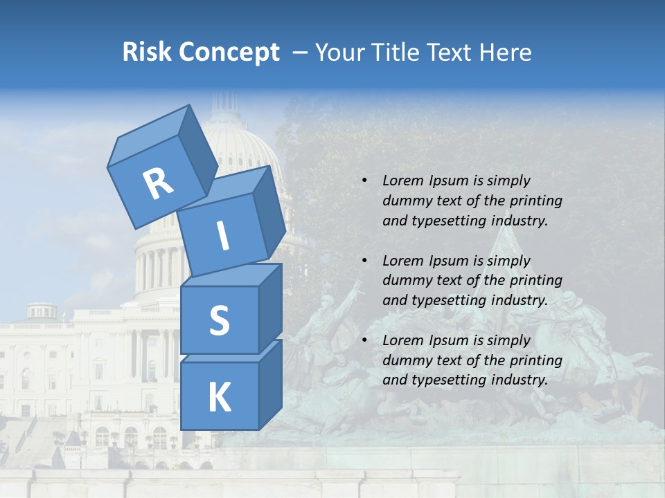 Washington Dc Building Front PowerPoint Template