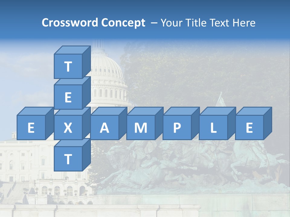 Washington Dc Building Front PowerPoint Template