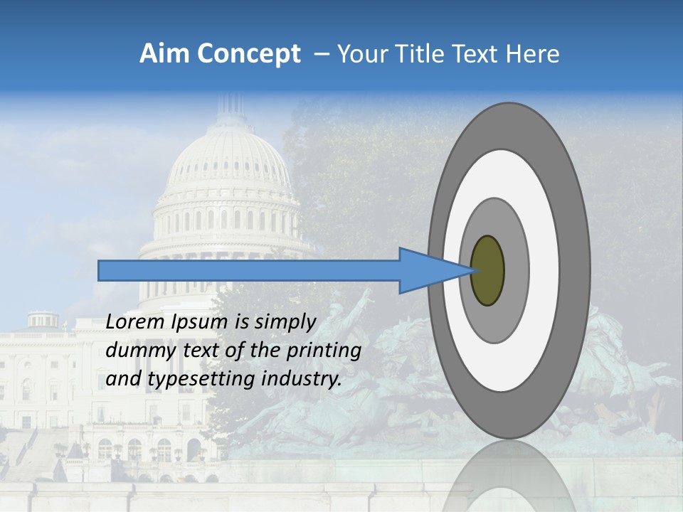 Washington Dc Building Front PowerPoint Template