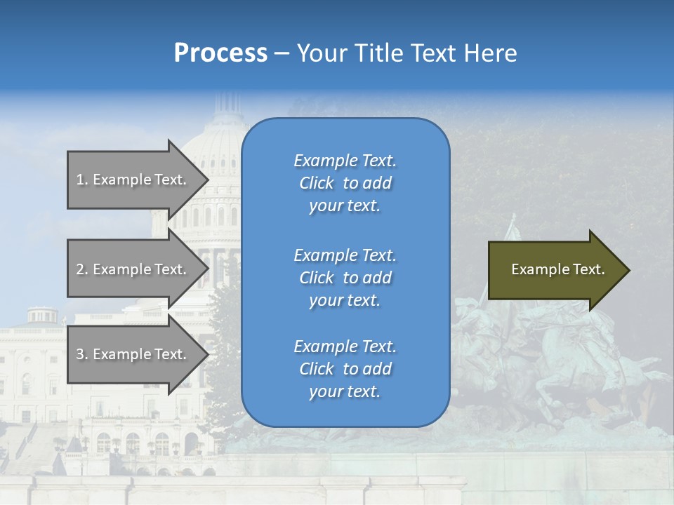 Washington Dc Building Front PowerPoint Template