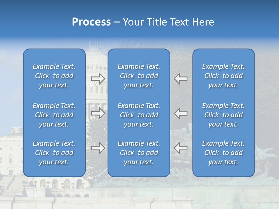 Washington Dc Building Front PowerPoint Template