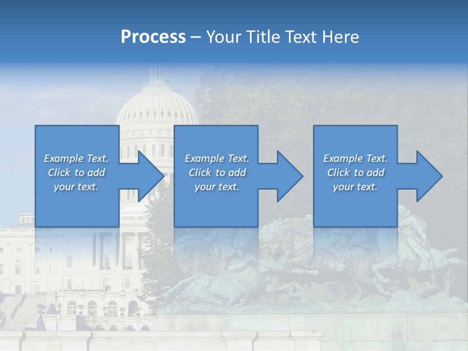 Washington Dc Building Front PowerPoint Template