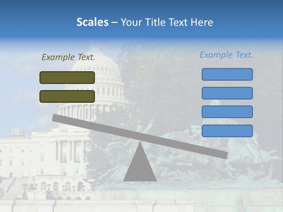 Washington Dc Building Front PowerPoint Template