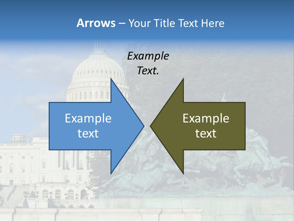 Washington Dc Building Front PowerPoint Template