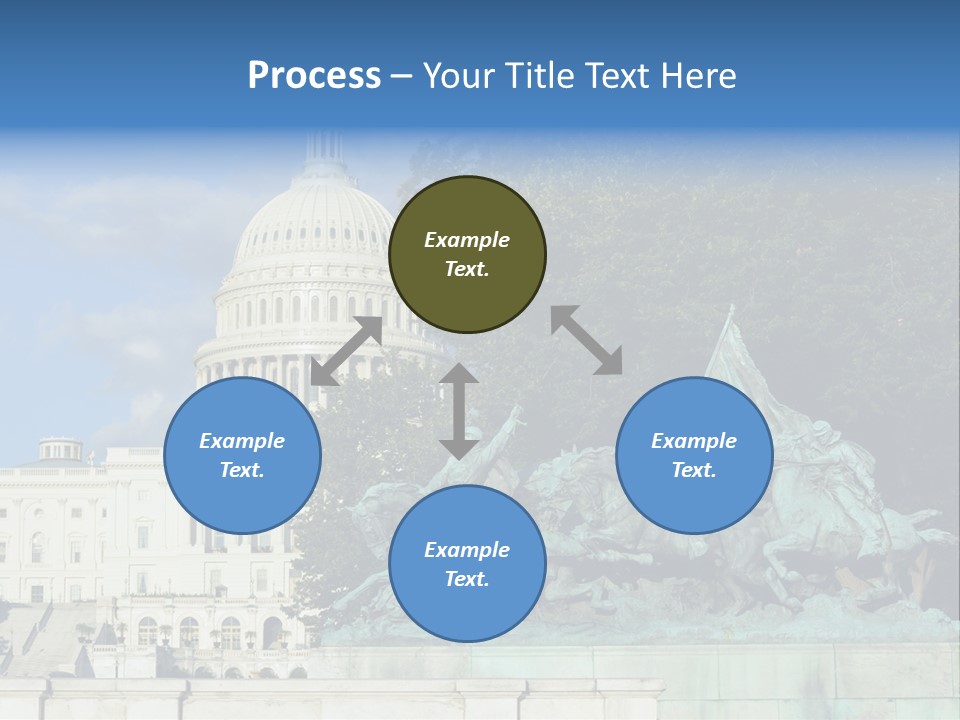Washington Dc Building Front PowerPoint Template