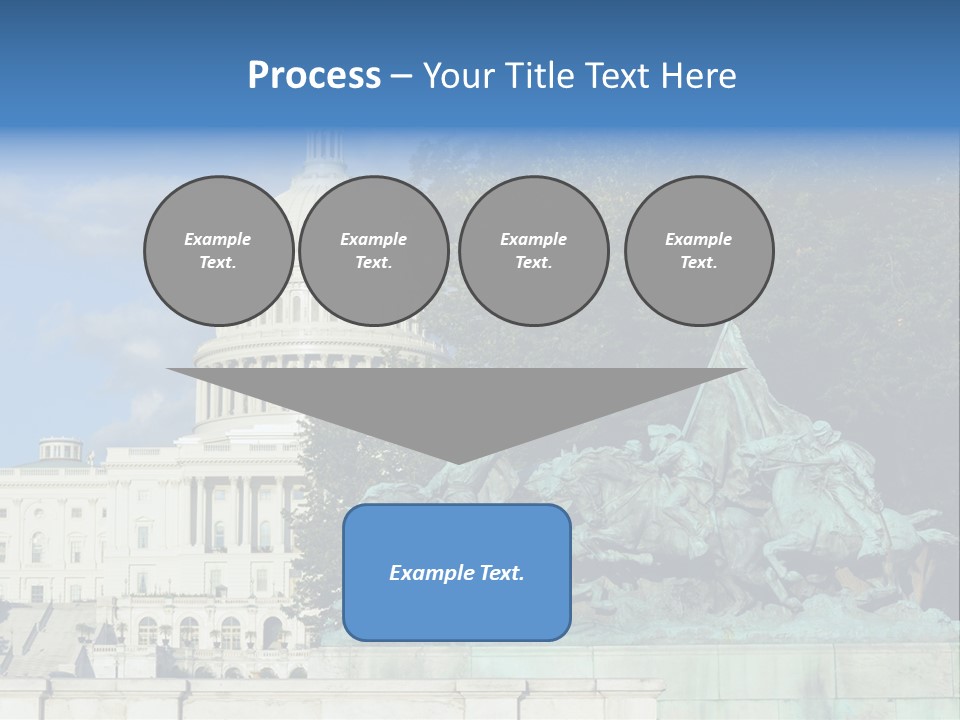 Washington Dc Building Front PowerPoint Template