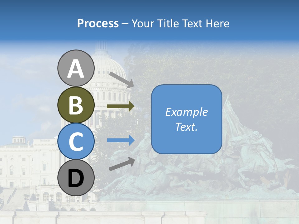 Washington Dc Building Front PowerPoint Template