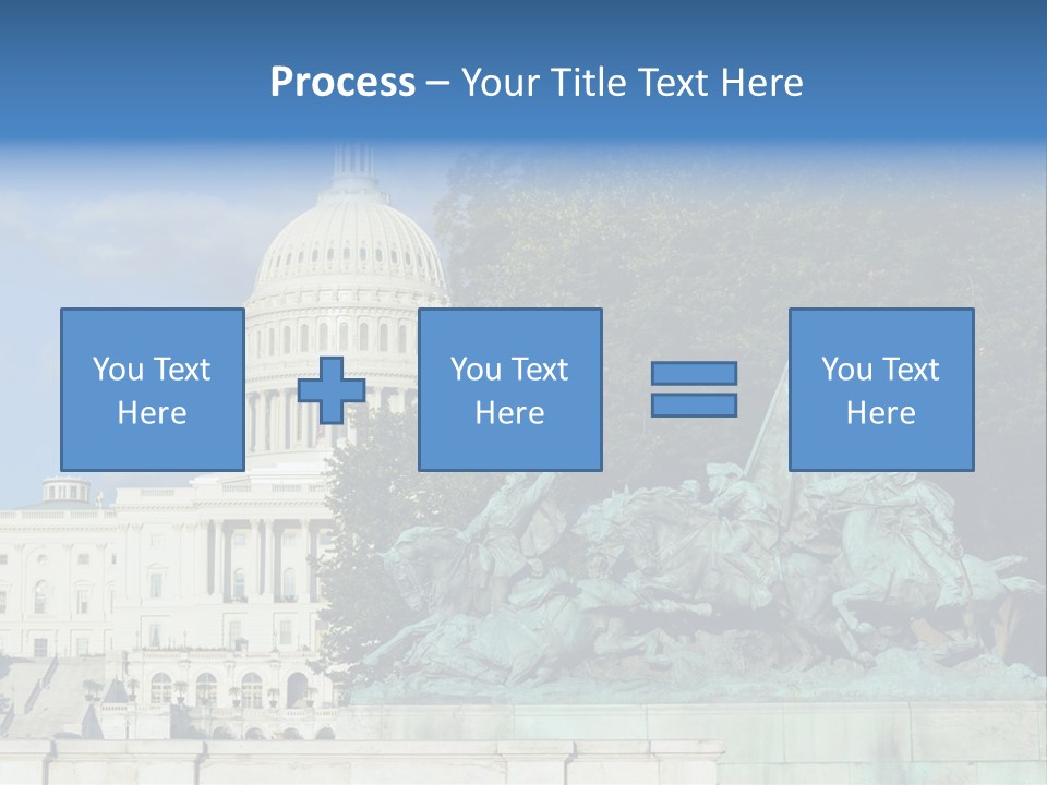 Washington Dc Building Front PowerPoint Template