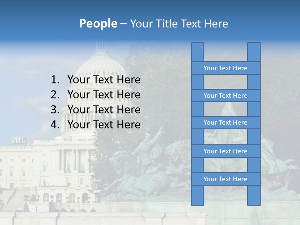 Washington Dc Building Front PowerPoint Template