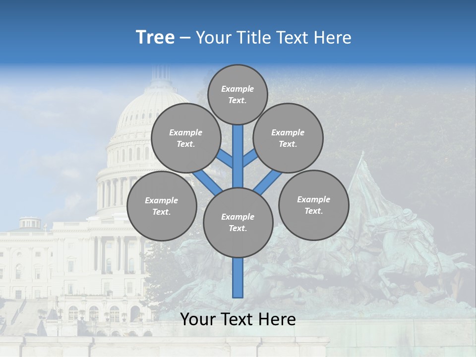 Washington Dc Building Front PowerPoint Template