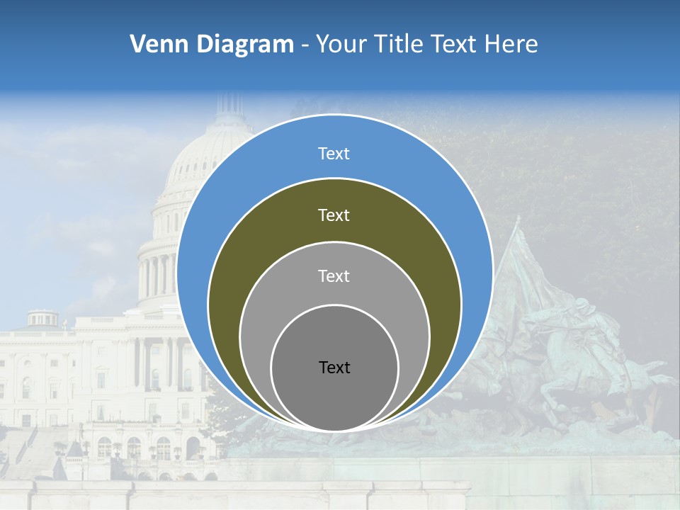 Washington Dc Building Front PowerPoint Template