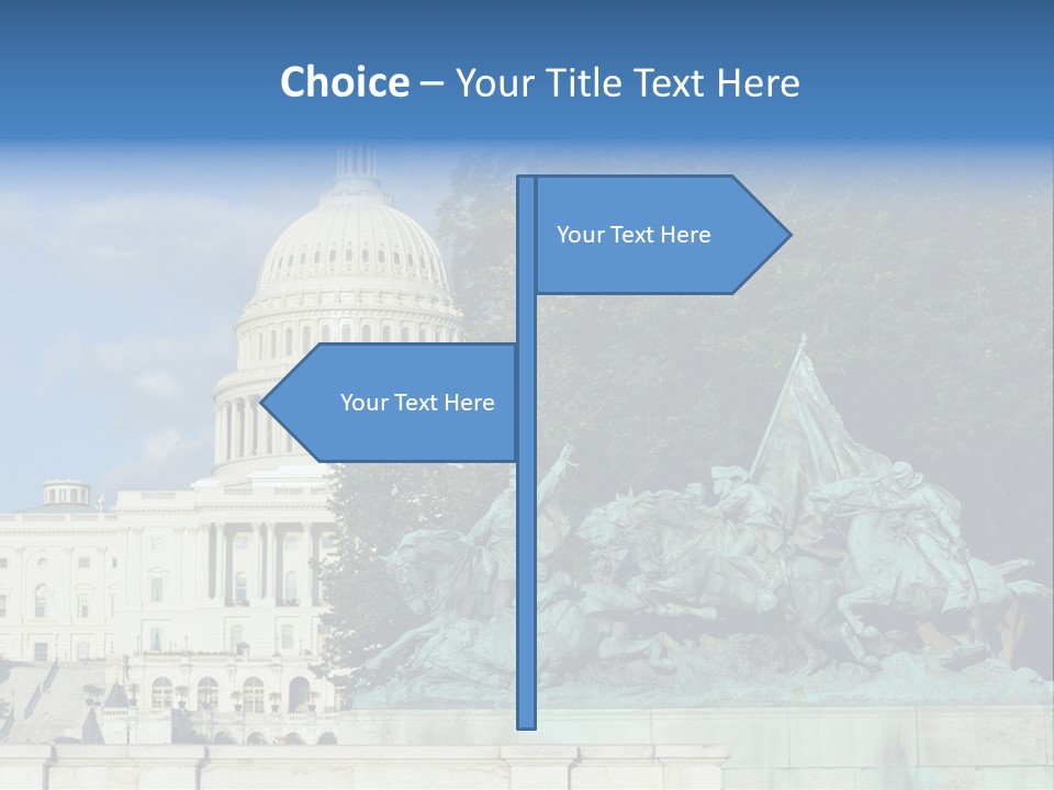 Washington Dc Building Front PowerPoint Template