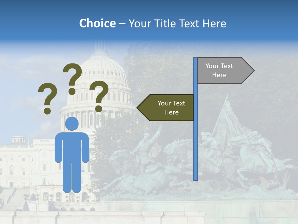 Washington Dc Building Front PowerPoint Template