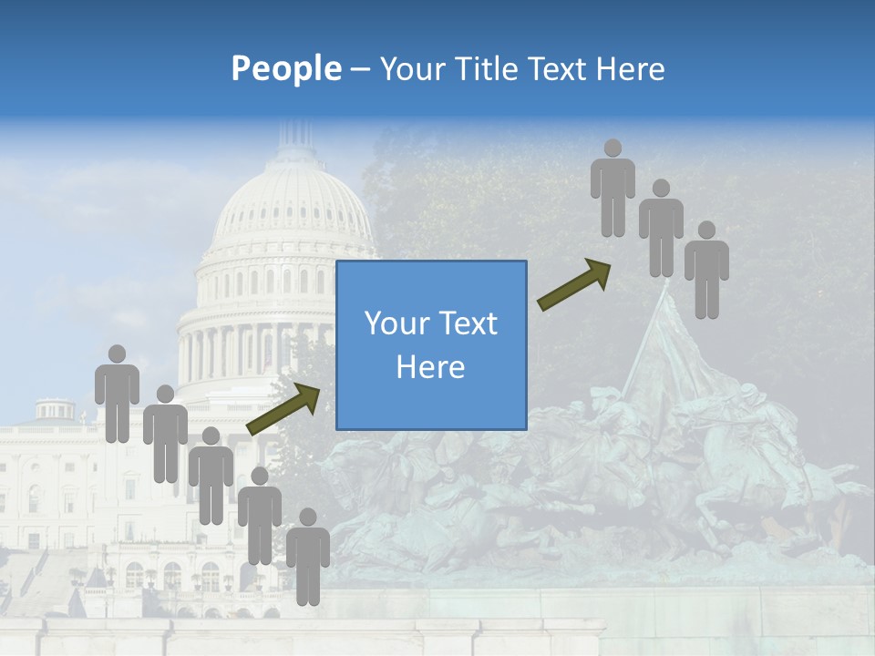 Washington Dc Building Front PowerPoint Template