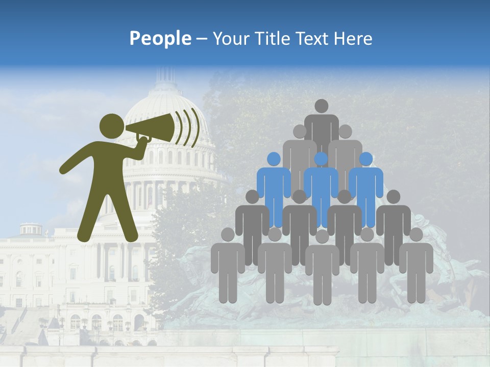 Washington Dc Building Front PowerPoint Template