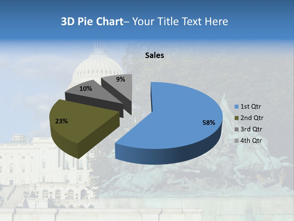Washington Dc Building Front PowerPoint Template