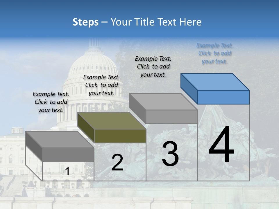 Washington Dc Building Front PowerPoint Template