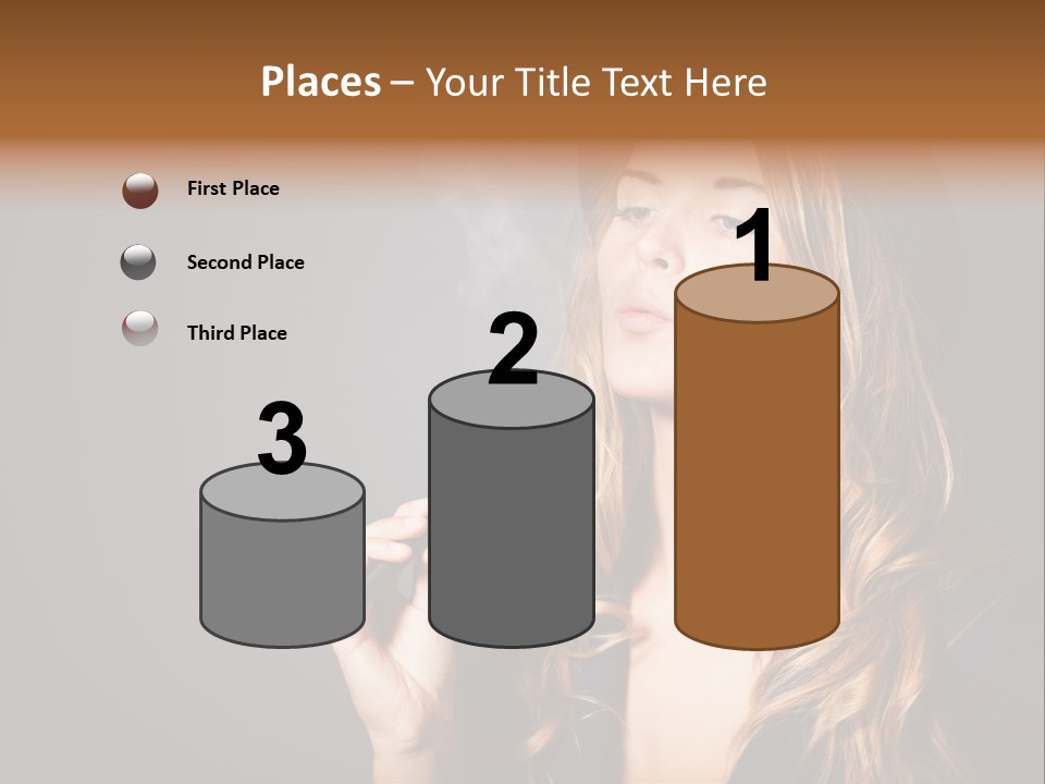 Sensual Suit Cigarette PowerPoint Template