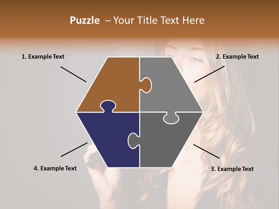 Sensual Suit Cigarette PowerPoint Template