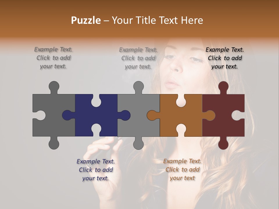 Sensual Suit Cigarette PowerPoint Template